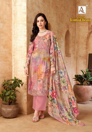 ALOK SUIT FESTIVAL BEATS Viscose Muslin Printed Pakistani Suit