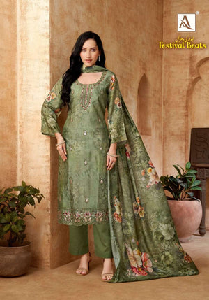 ALOK SUIT FESTIVAL BEATS Viscose Muslin Printed Pakistani Suit