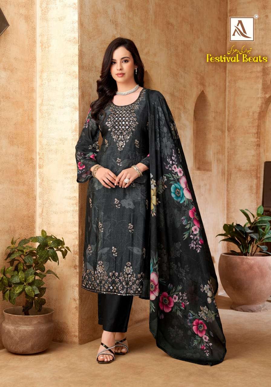 ALOK SUIT FESTIVAL BEATS Viscose Muslin Printed Pakistani Suit