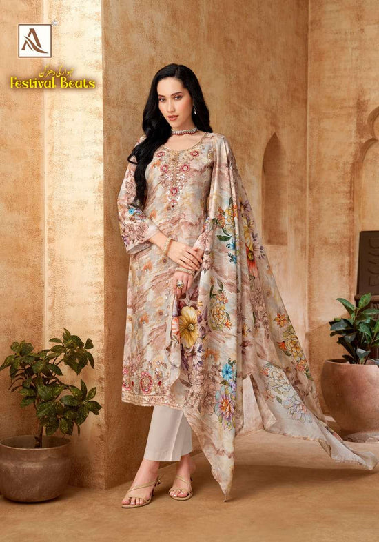 ALOK SUIT FESTIVAL BEATS Viscose Muslin Printed Pakistani Suit