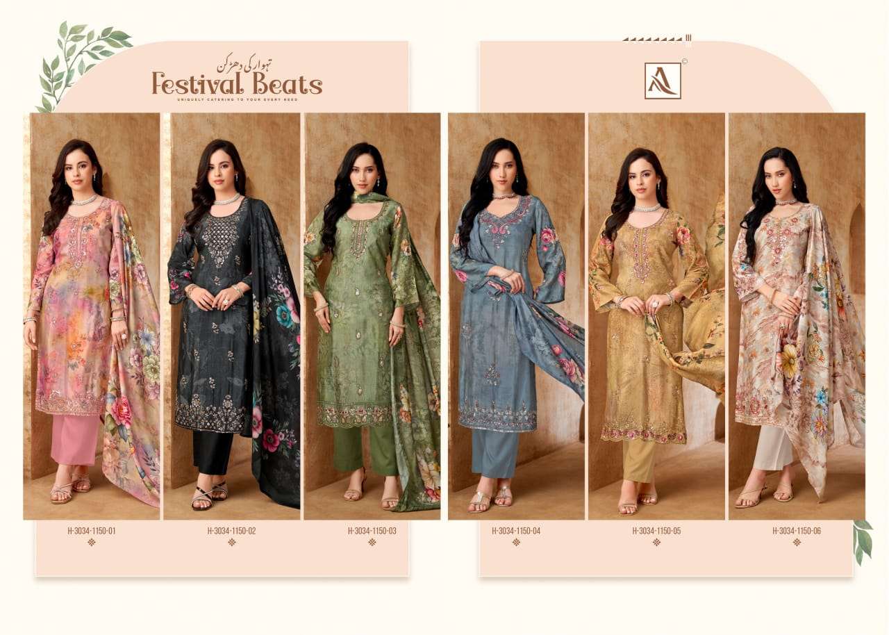 ALOK SUIT FESTIVAL BEATS Viscose Muslin Printed Pakistani Suit