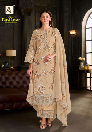 Alok Suit Floral Forever Vol-02 Cambric Cotton Pakistani Suit