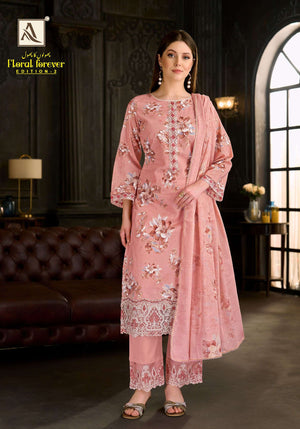 Alok Suit Floral Forever Vol-02 Cambric Cotton Pakistani Suit