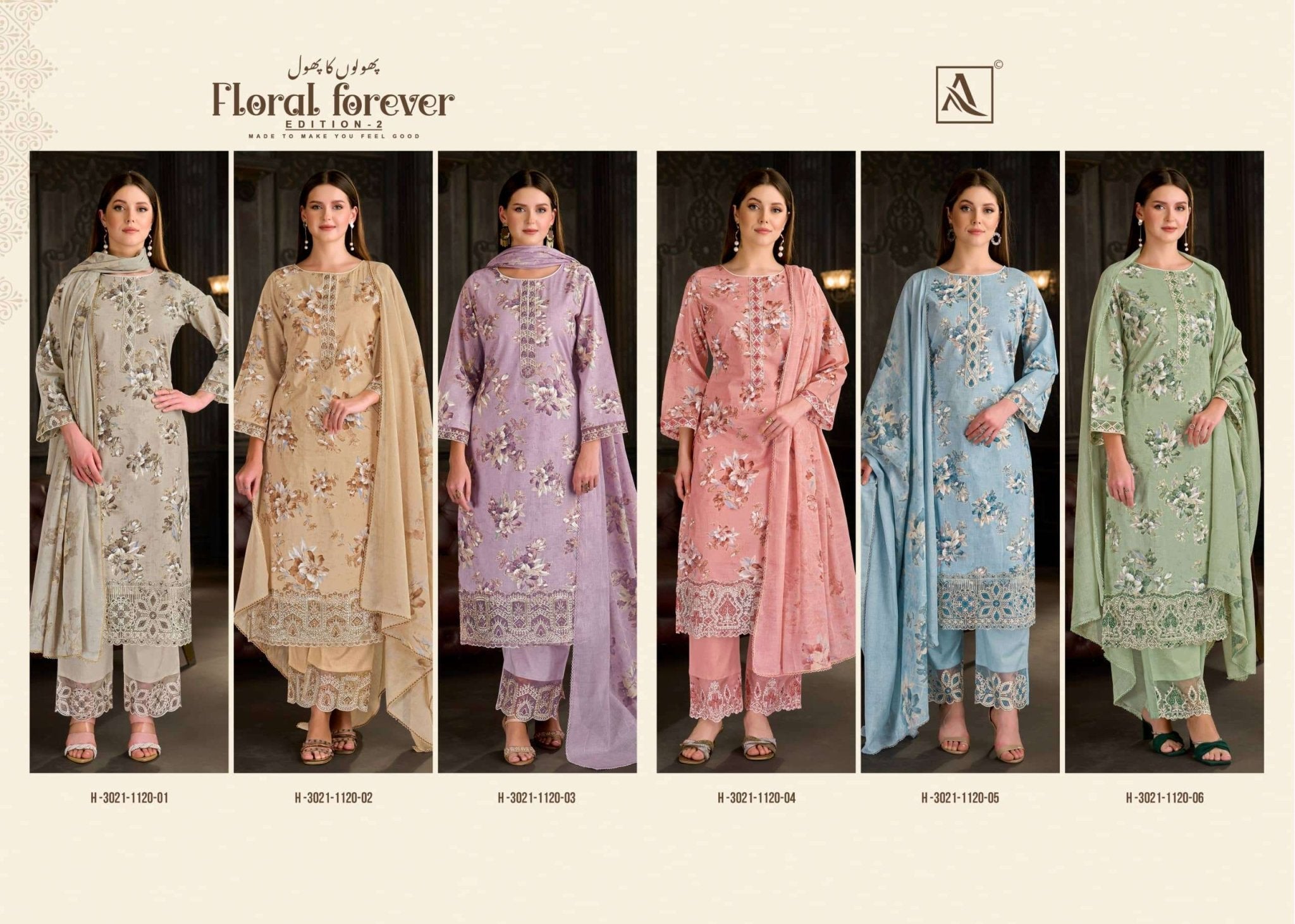 Alok Suit Floral Forever Vol - 02 Cambric Cotton Pakistani Suit - Amrah Wholesale