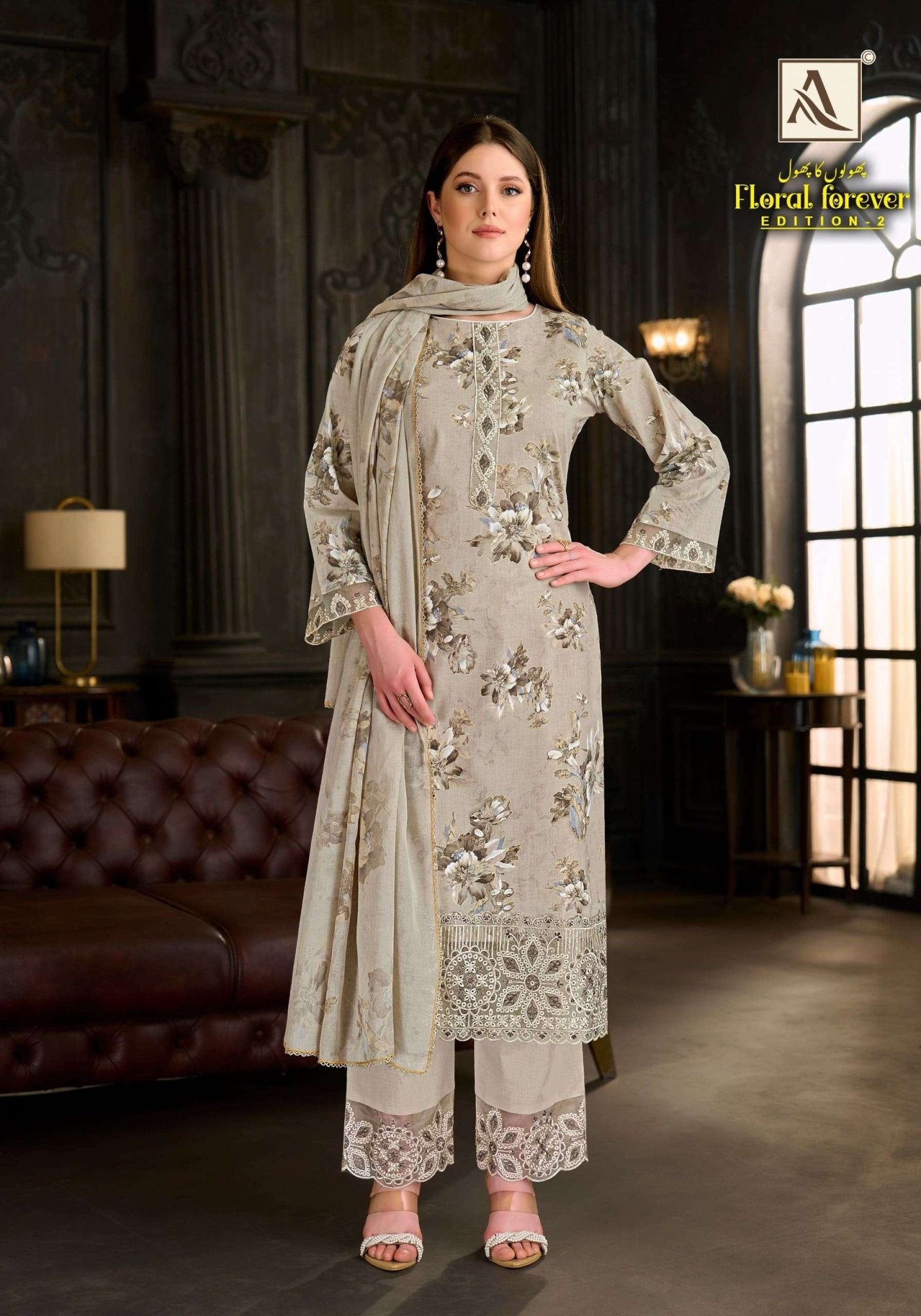 Alok Suit Floral Forever Vol - 02 Cambric Cotton Pakistani Suit - Amrah Wholesale