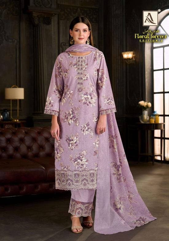 Alok Suit Floral Forever Vol - 02 Cambric Cotton Pakistani Suit - Amrah Wholesale