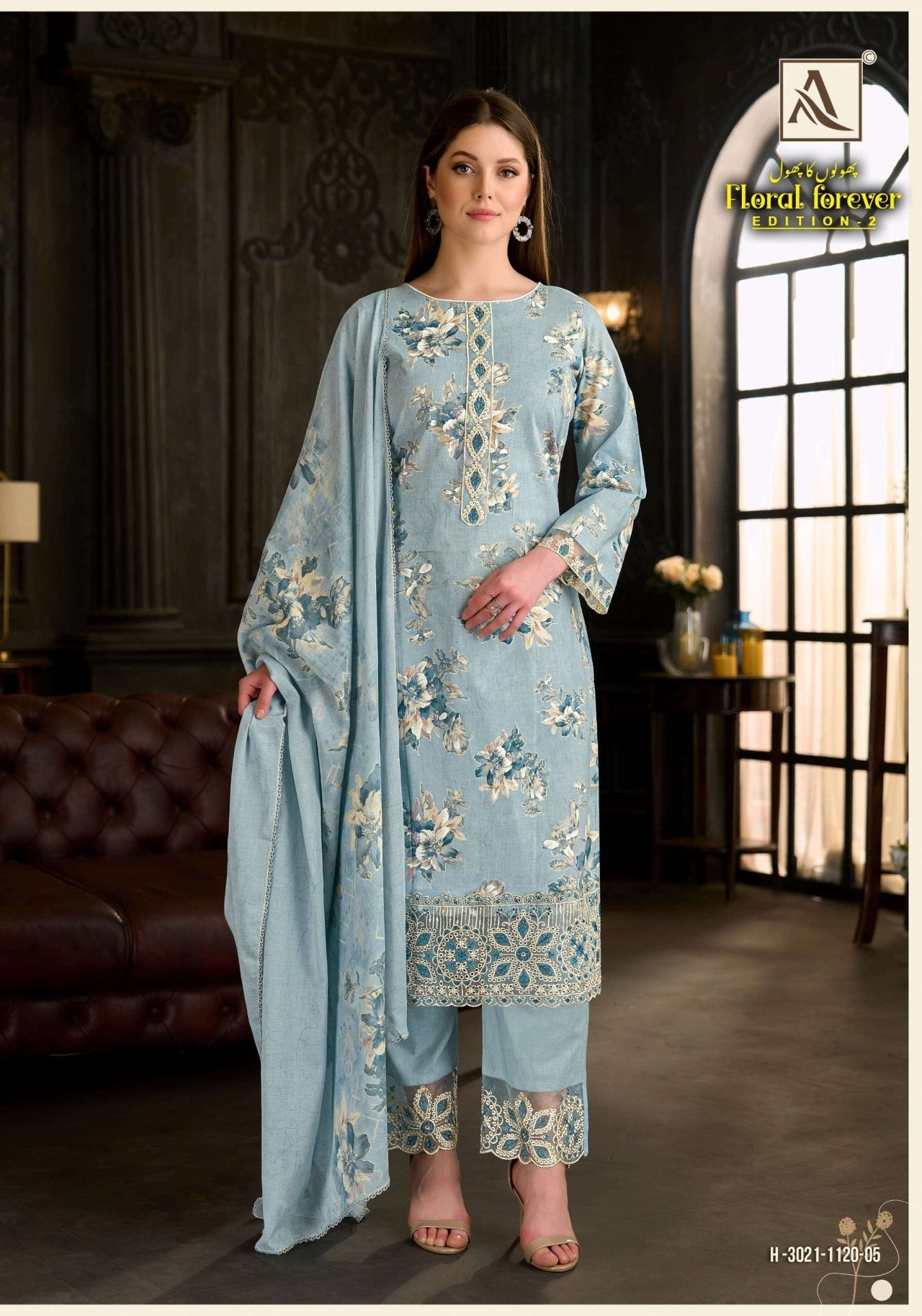 Alok Suit Floral Forever Vol - 02 Cambric Cotton Pakistani Suit - Amrah Wholesale