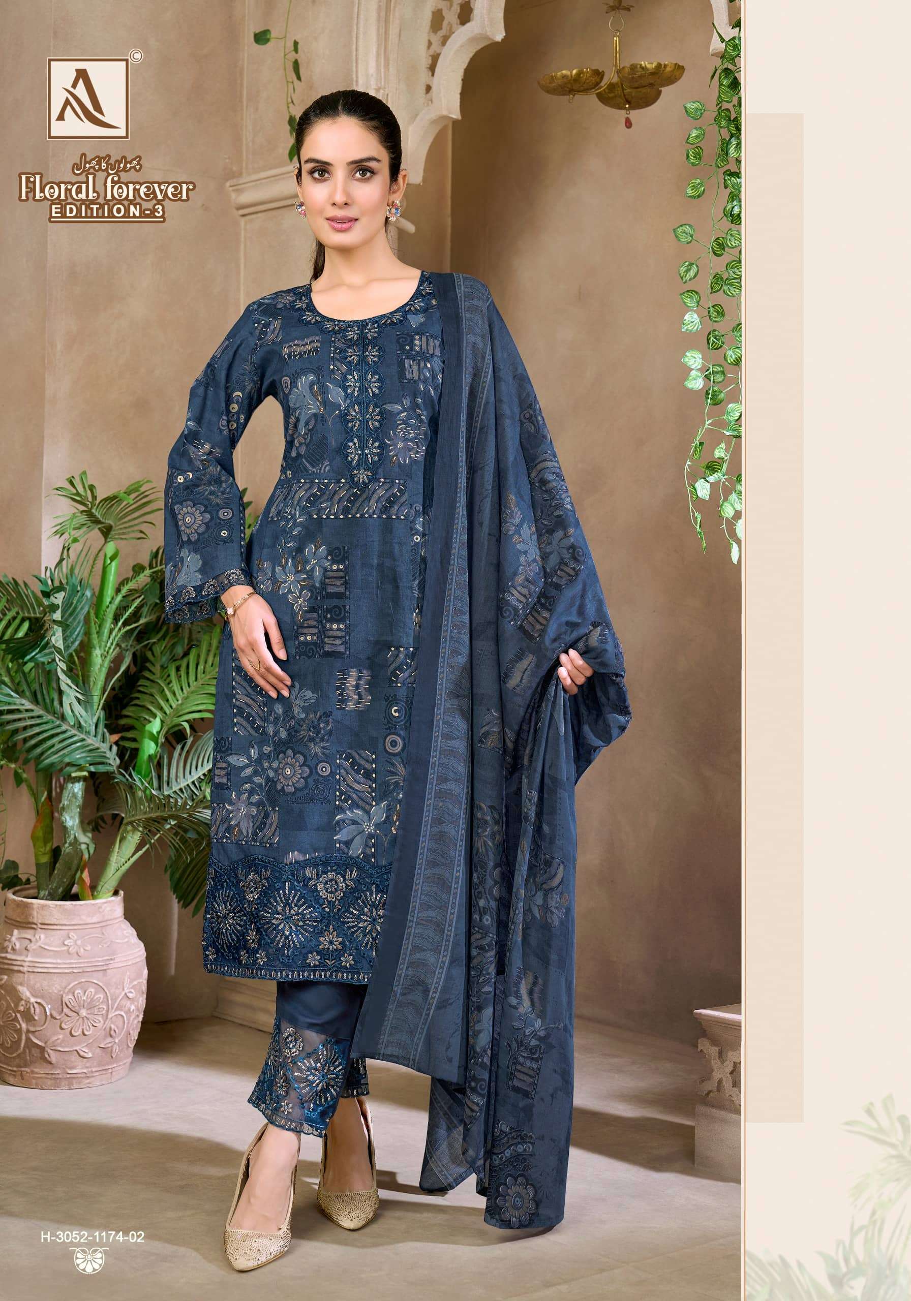 ALOK SUIT FLORAL FOREVER VOL-3 Cambric Cotton Printed Dress Material