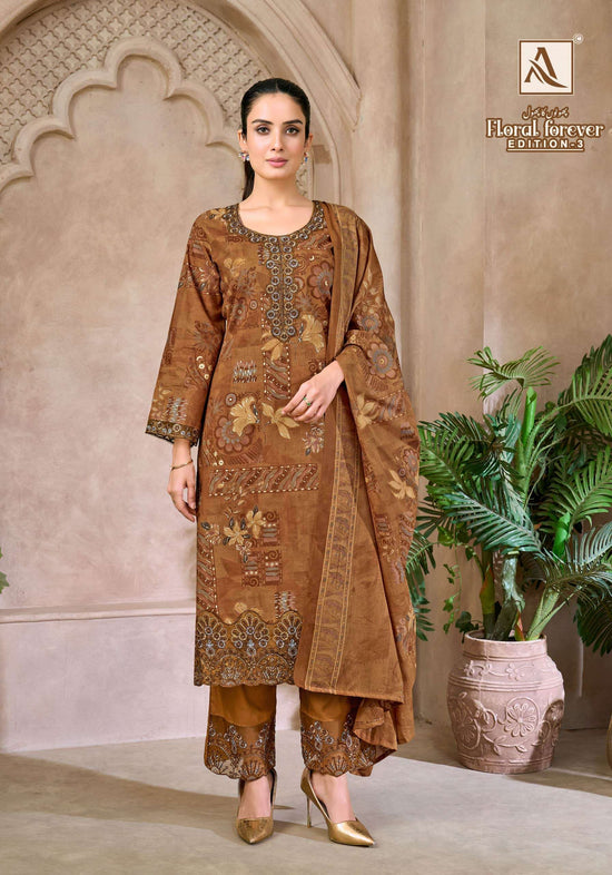 ALOK SUIT FLORAL FOREVER VOL-3 Cambric Cotton Printed Dress Material