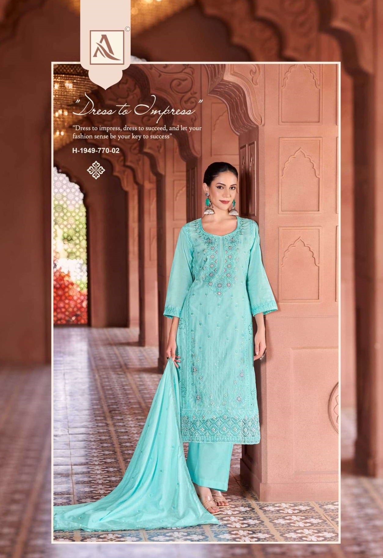 Alok Suit Green Omre