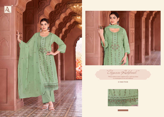 Alok Suit Green Omre