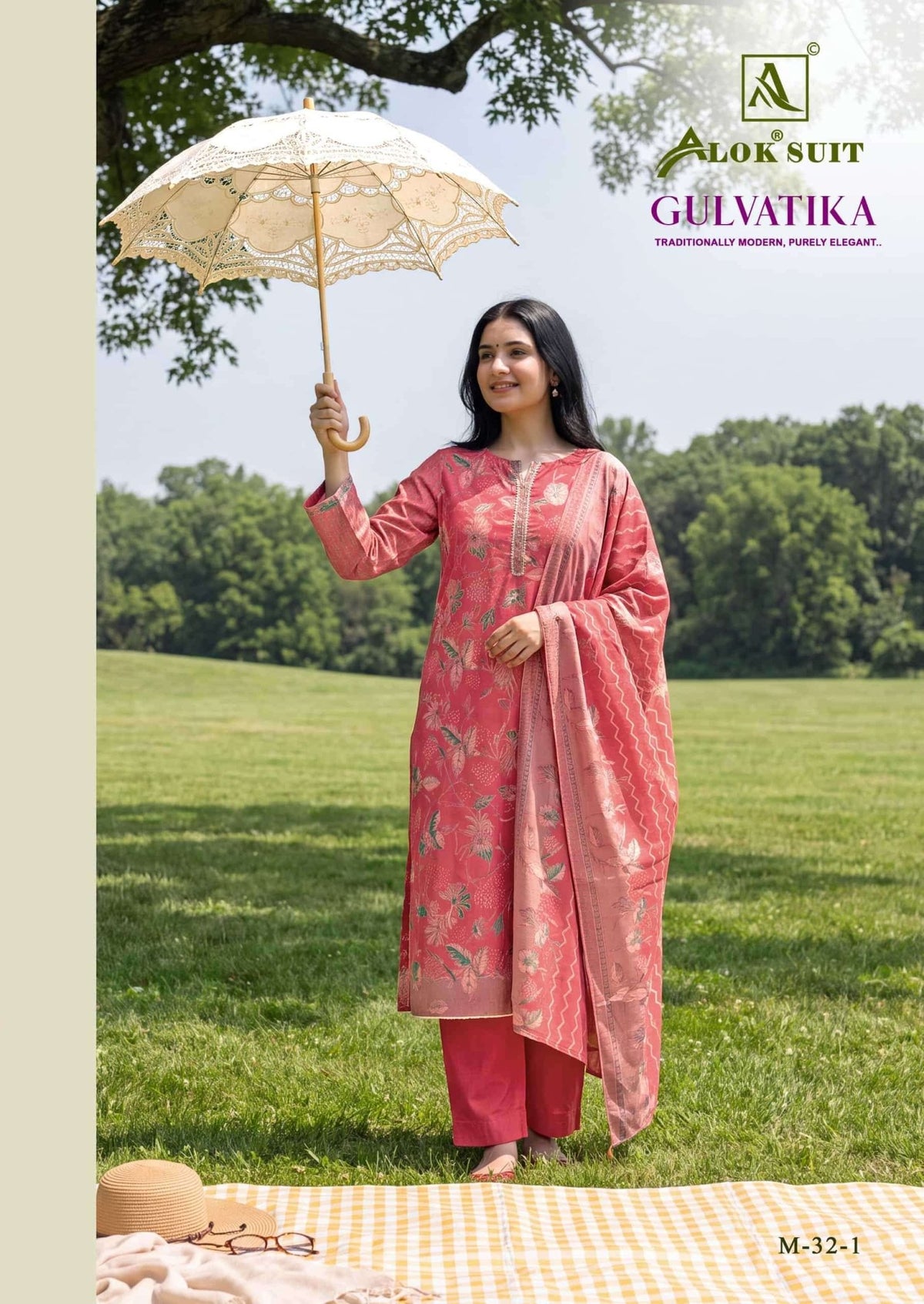 Alok Suit Gulvatika Pure Modal Designer Print Dress Material - Amrah Wholesale
