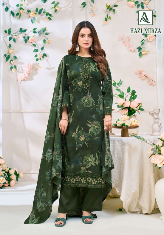 ALOK SUIT HAZI MIRZA Cambric Cotton Pakistani Suit - Amrah Wholesale