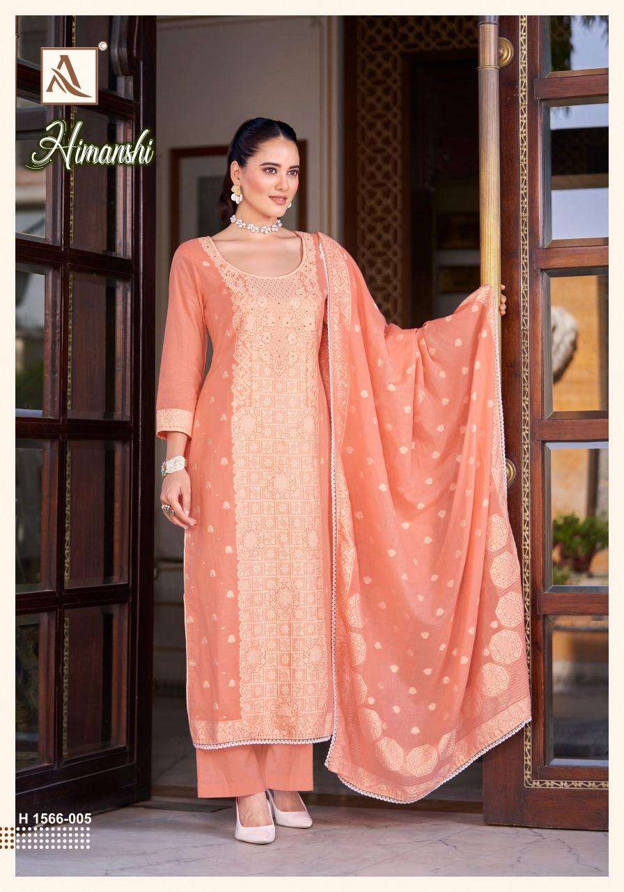 Alok Suit Himanshi Cotton Jacquard Dress Material - Amrah Wholesale