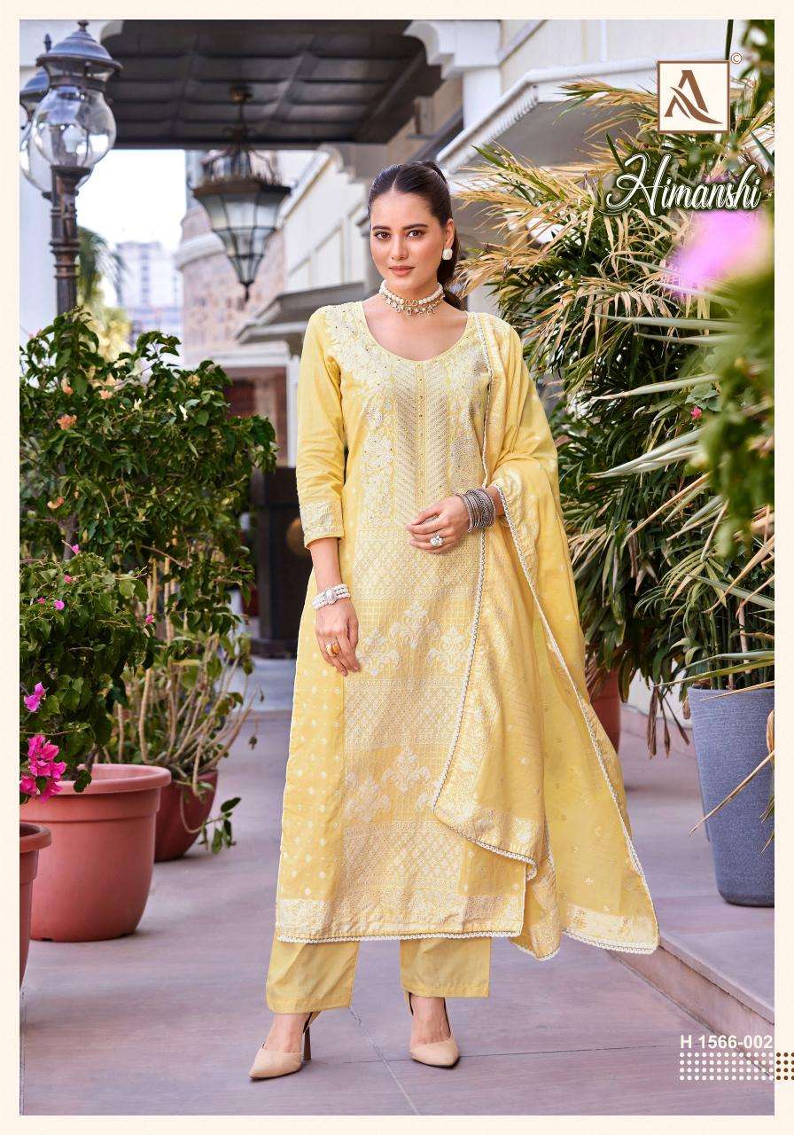 Alok Suit Himanshi Cotton Jacquard Dress Material - Amrah Wholesale