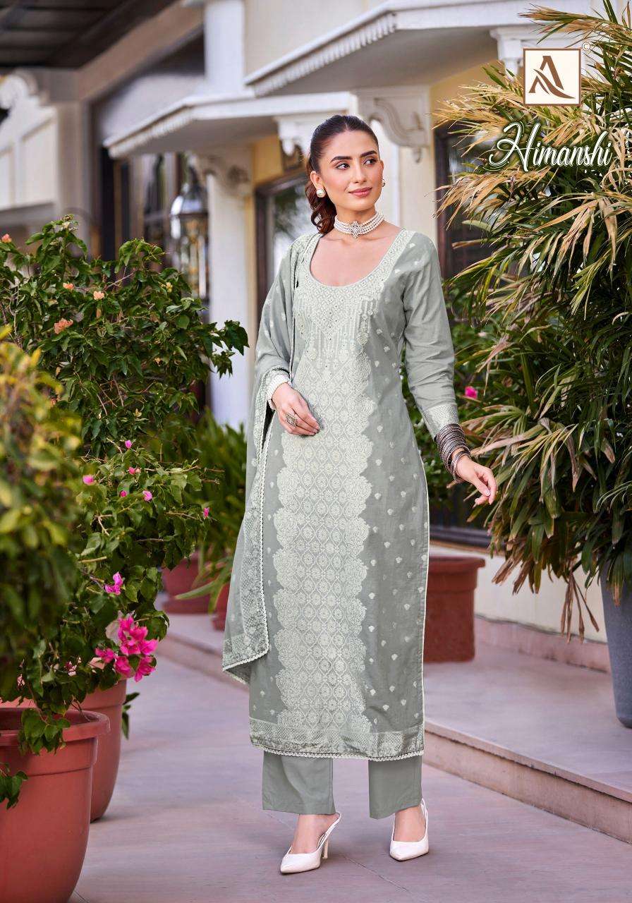 Alok Suit Himanshi Cotton Jacquard Dress Material - Amrah Wholesale