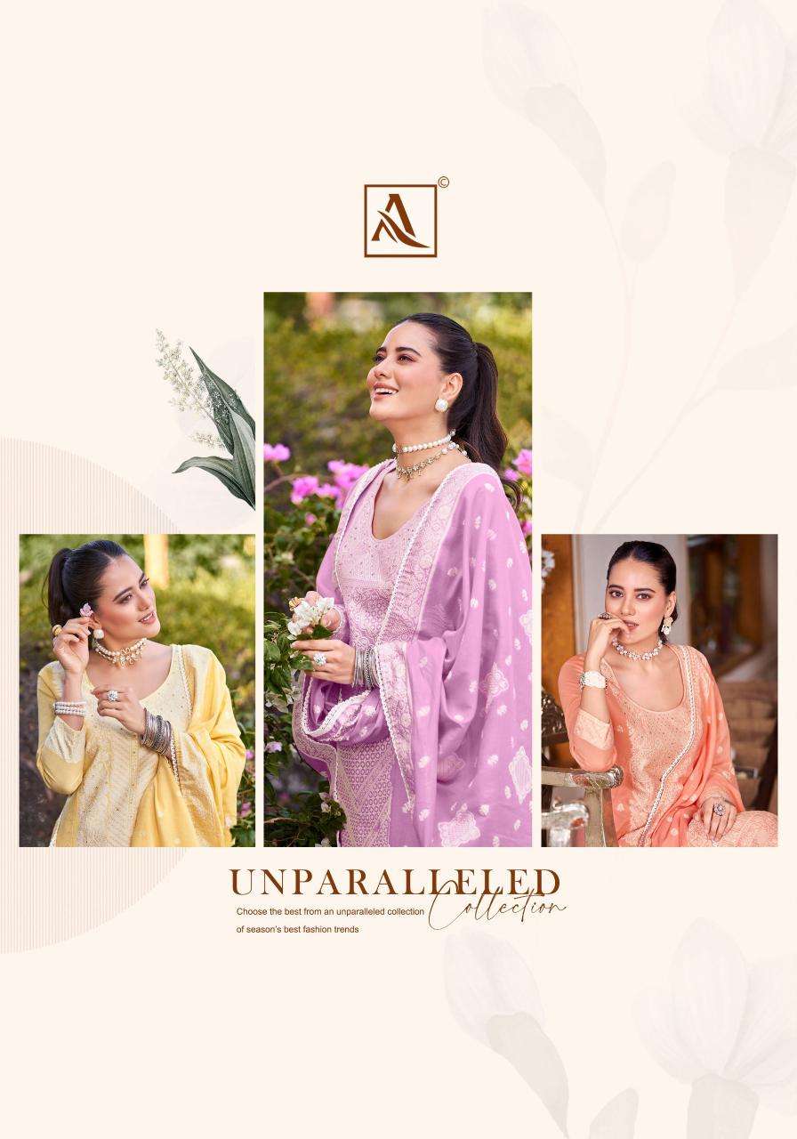 Alok Suit Himanshi Cotton Jacquard Dress Material - Amrah Wholesale