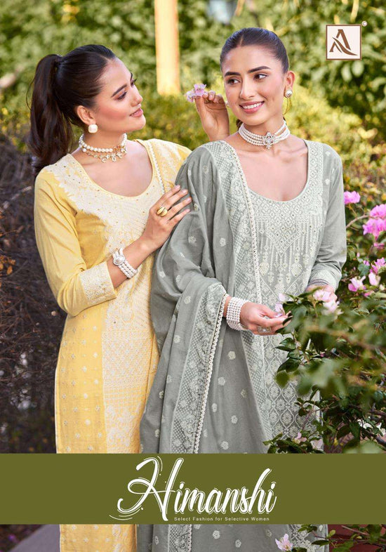Alok Suit Himanshi Cotton Jacquard Dress Material - Amrah Wholesale