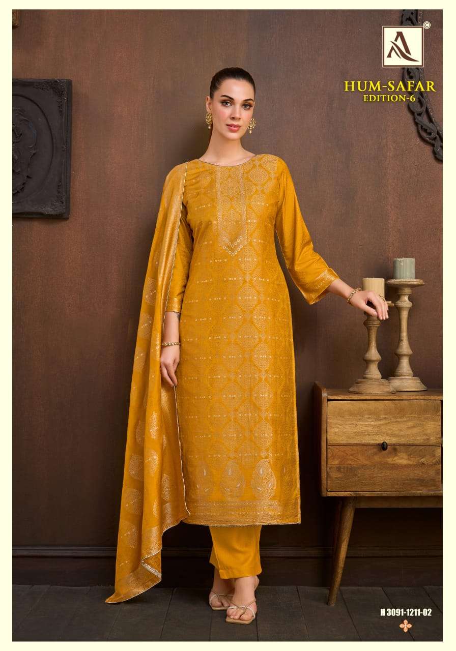 ALOK SUIT HUM SAFAR Vol-6 Viscose Muslin Printed Pakistani Suit Set