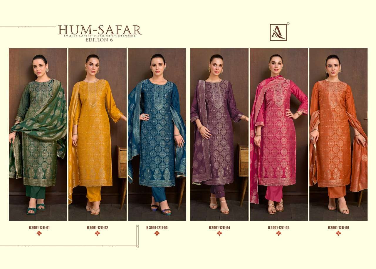 ALOK SUIT HUM SAFAR Vol-6 Viscose Muslin Printed Pakistani Suit Set