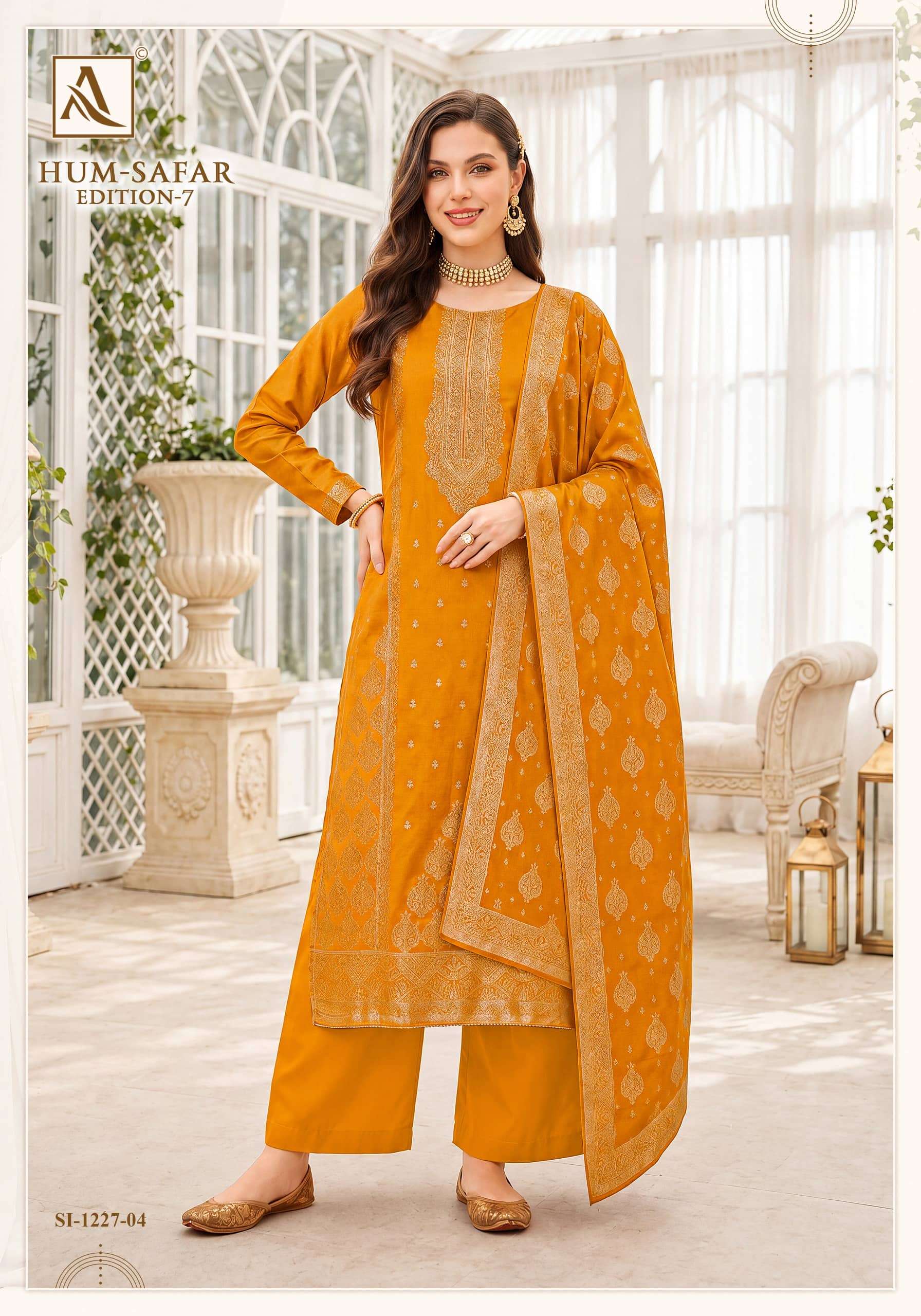 ALOK SUIT HUM SAFAR VOL-7 Viscose Muslin Embroidered Pakistani Suit