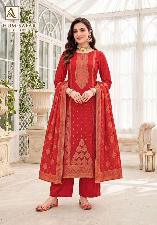 ALOK SUIT HUM SAFAR VOL-7 Viscose Muslin Embroidered Pakistani Suit