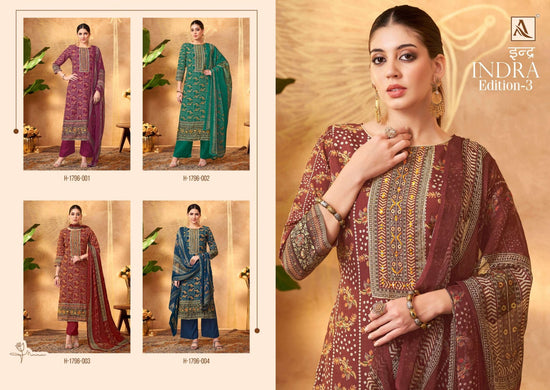 Alok Suit Indra Edition 3 Designer Muslin Dress Material - Amrah Wholesale