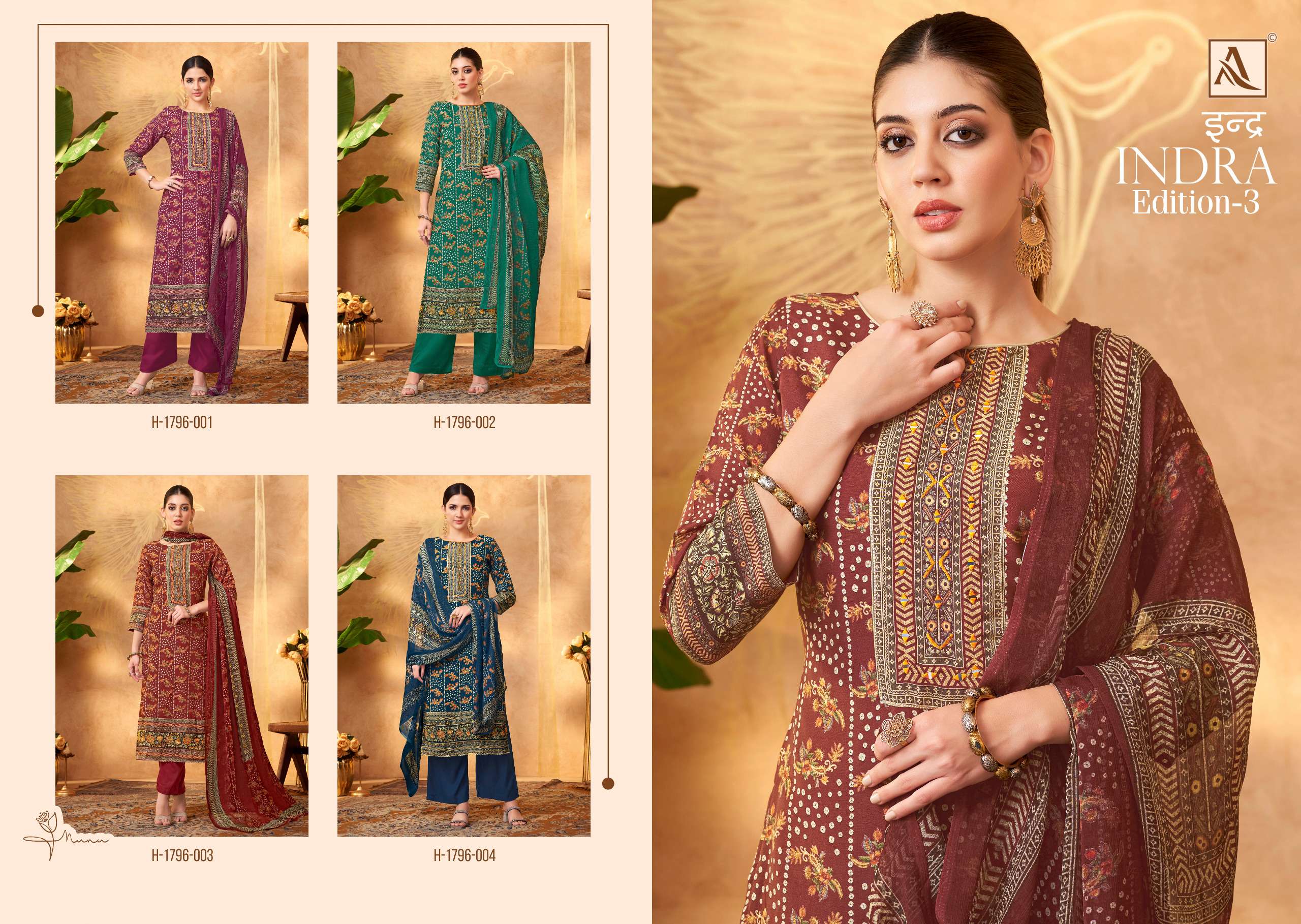 Alok Suit Indra Edition 3 Designer Muslin Dress Material