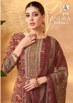 Alok Suit Indra Edition 3 Designer Muslin Dress Material