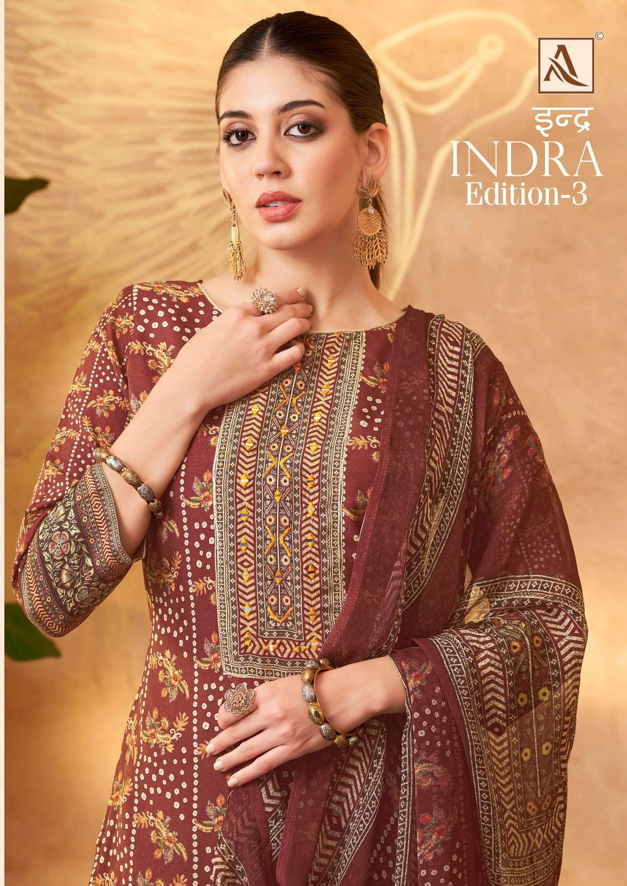 Alok Suit Indra Edition 3 Designer Muslin Dress Material
