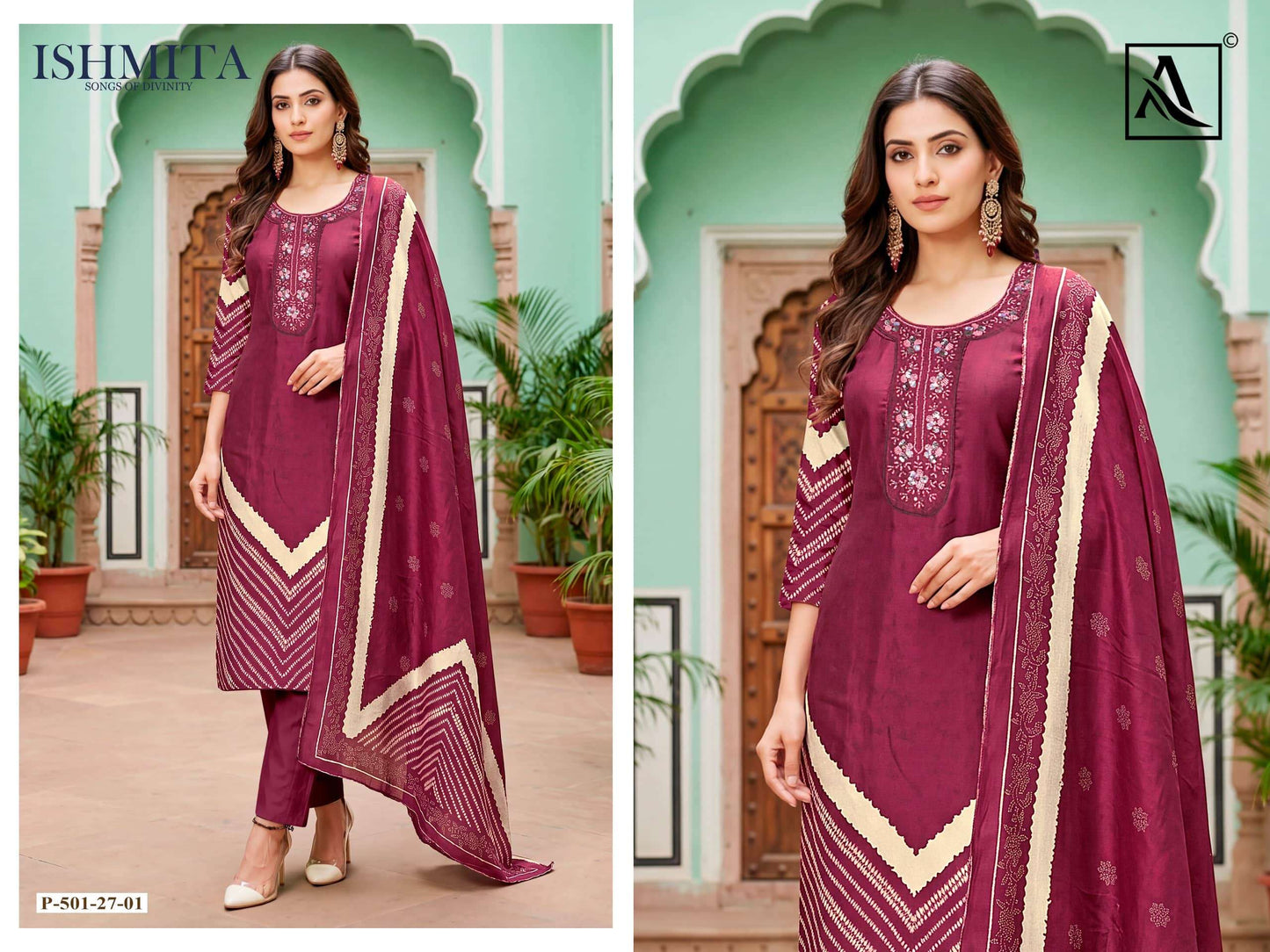 ALOK SUIT ISHMITA Viscose Muslin Printed Dress Material