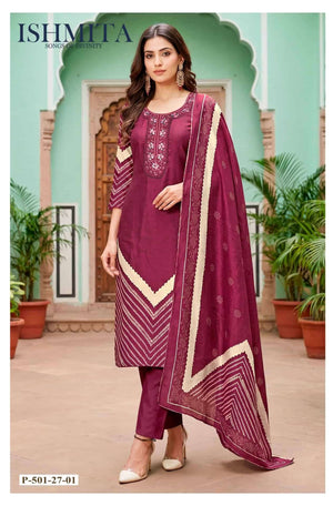 Alok Suit Ishmita Premium Viscose Muslin Dress Material