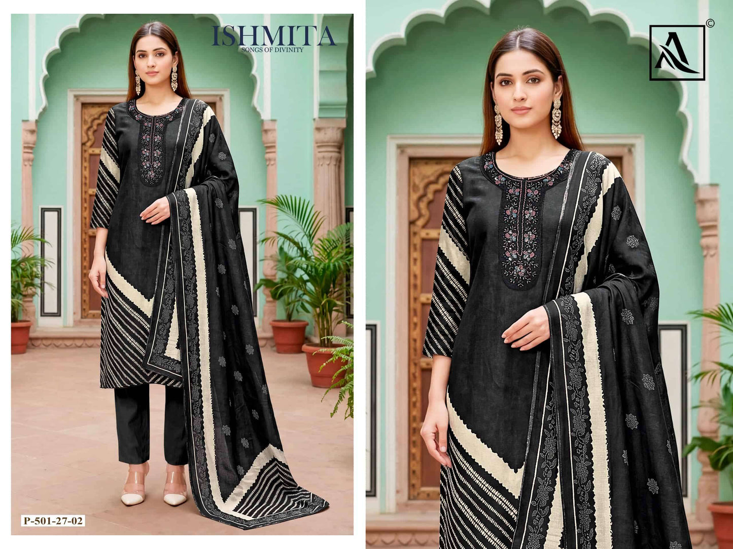 Alok Suit Ishmita Premium Viscose Muslin Dress Material