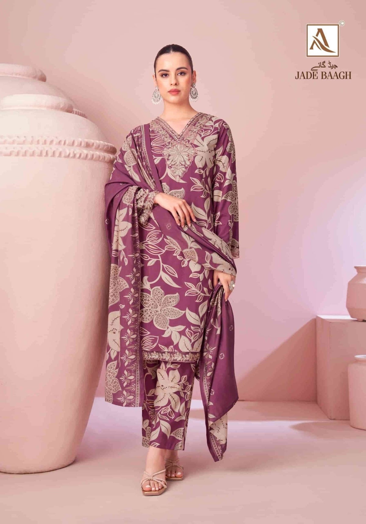 Alok Suit Jade Baagh Pure Viscose Rayon Designer Dress Material - Amrah Wholesale