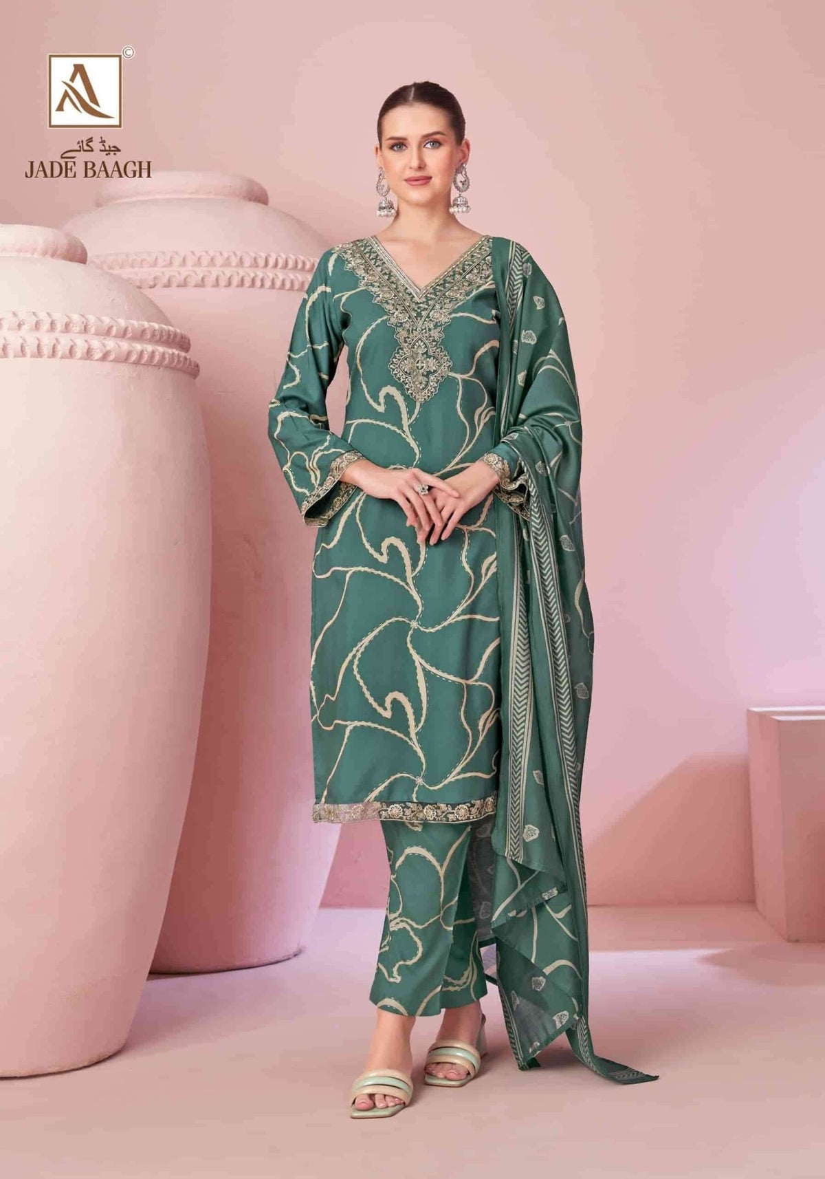 Alok Suit Jade Baagh Pure Viscose Rayon Designer Dress Material - Amrah Wholesale