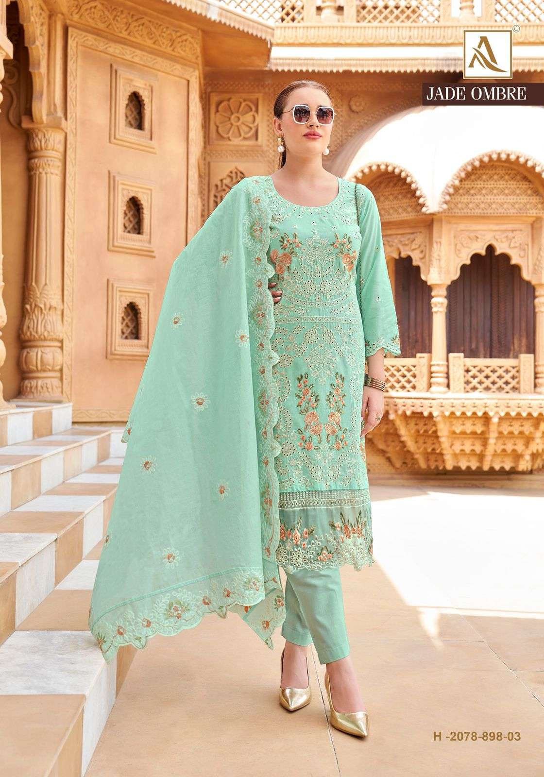 Alok Suit Jade Ombre