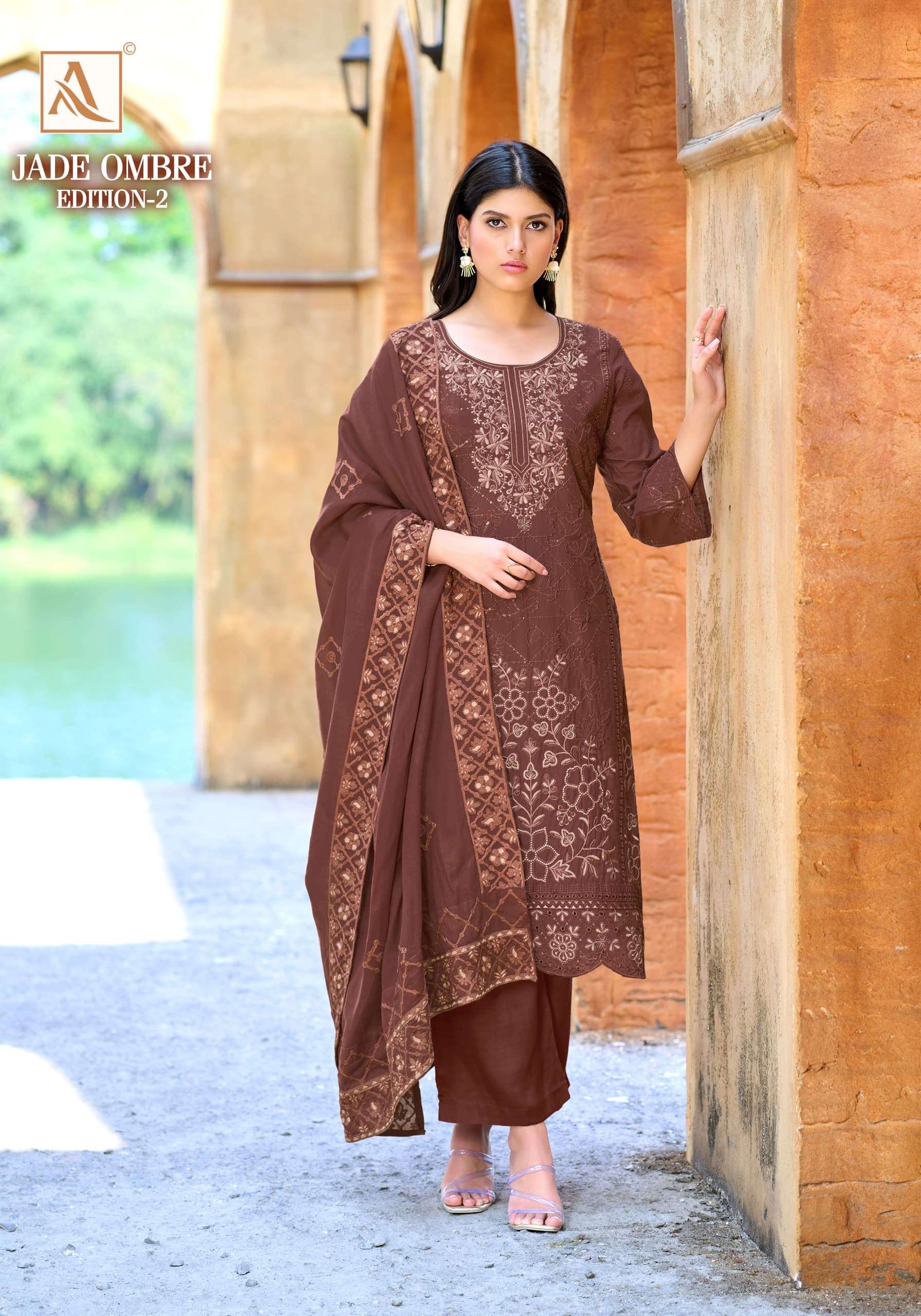 Alok Suit Jade Ombre Vol-02