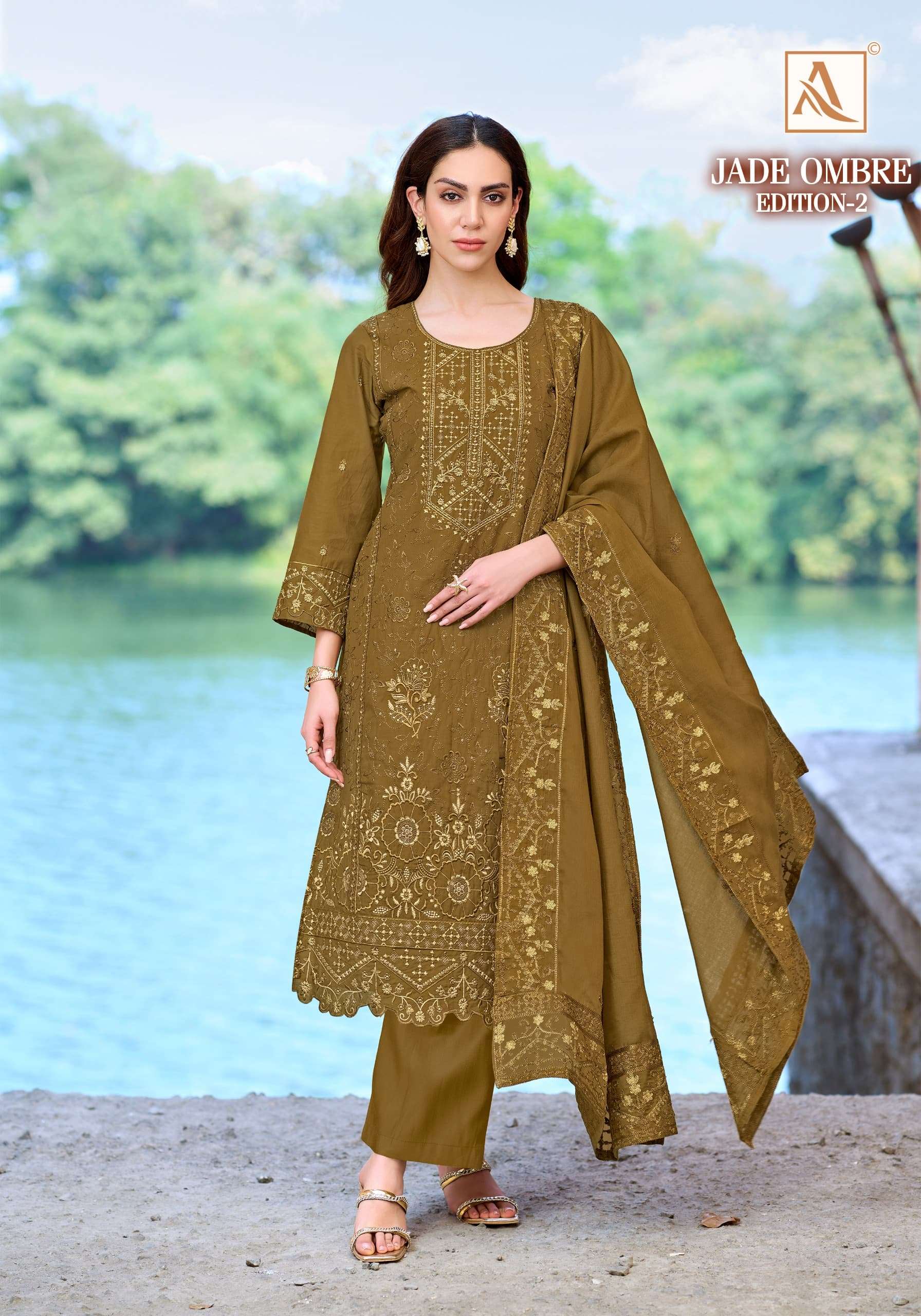 Alok Suit Jade Ombre Vol-02