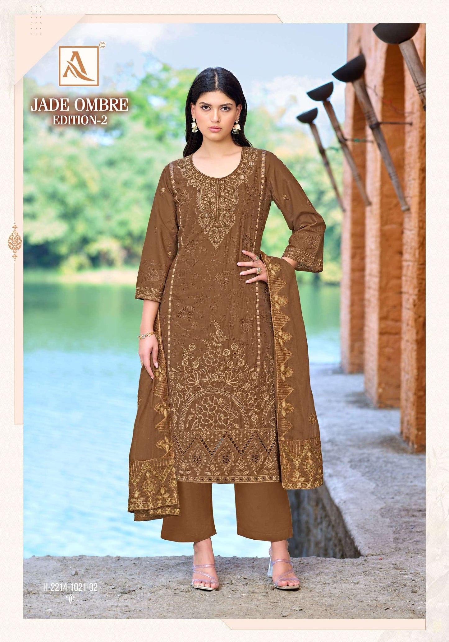 Alok Suit Jade Ombre Vol-02