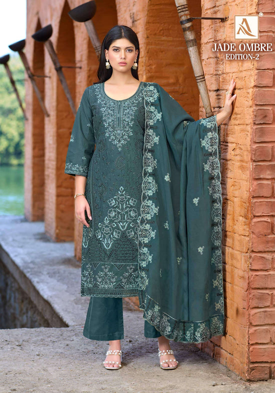 Alok Suit Jade Ombre Vol-02