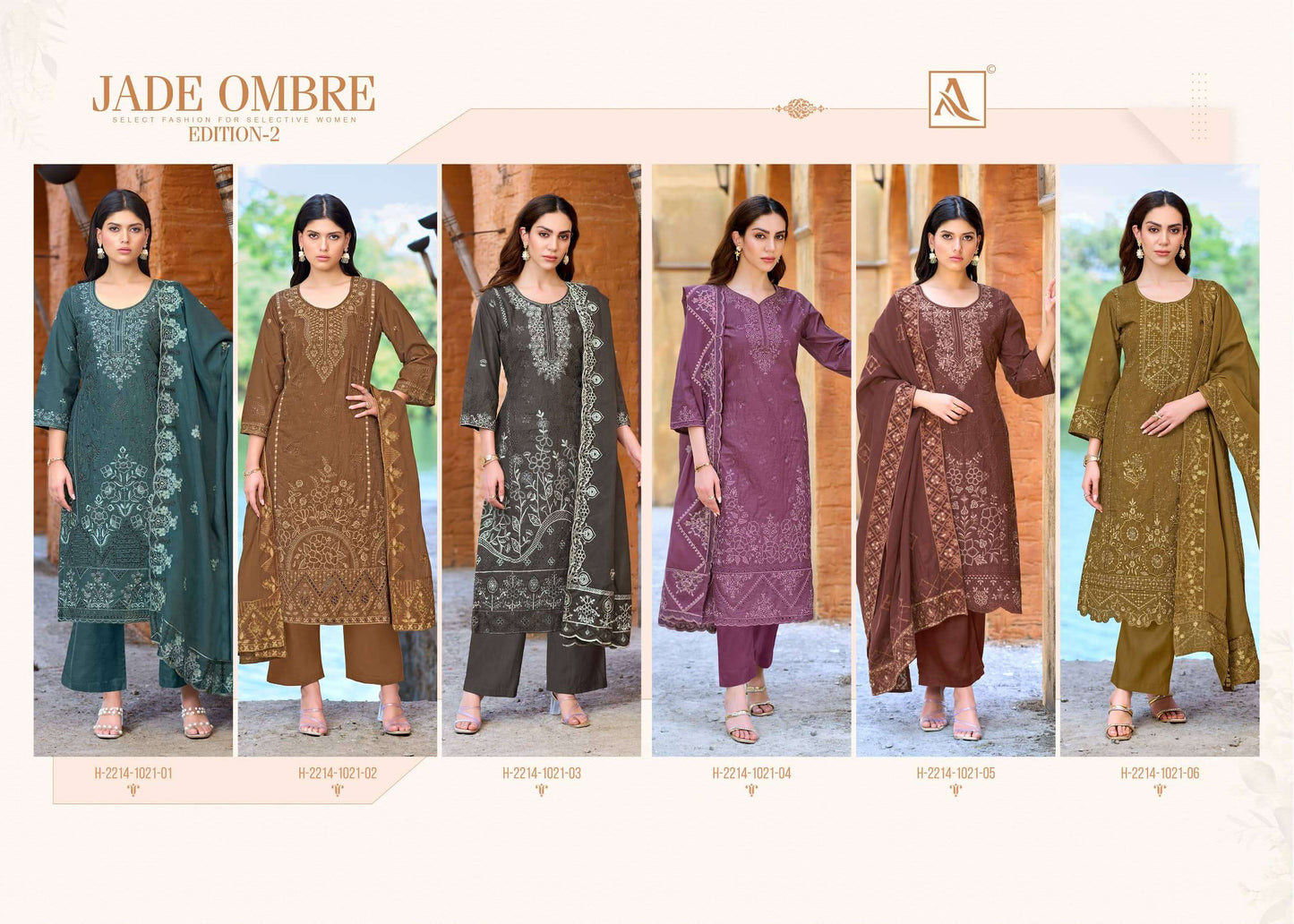 Alok Suit Jade Ombre Vol-02