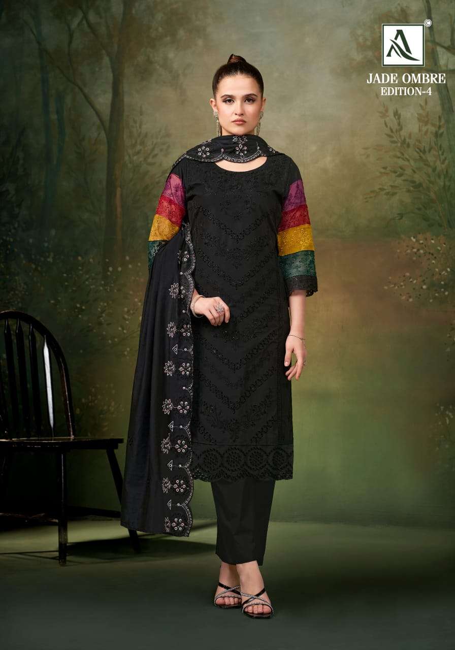 Alok Suit Jade Ombre Vol - 04 Cambric Lawn Pakistani Suit - Amrah Wholesale