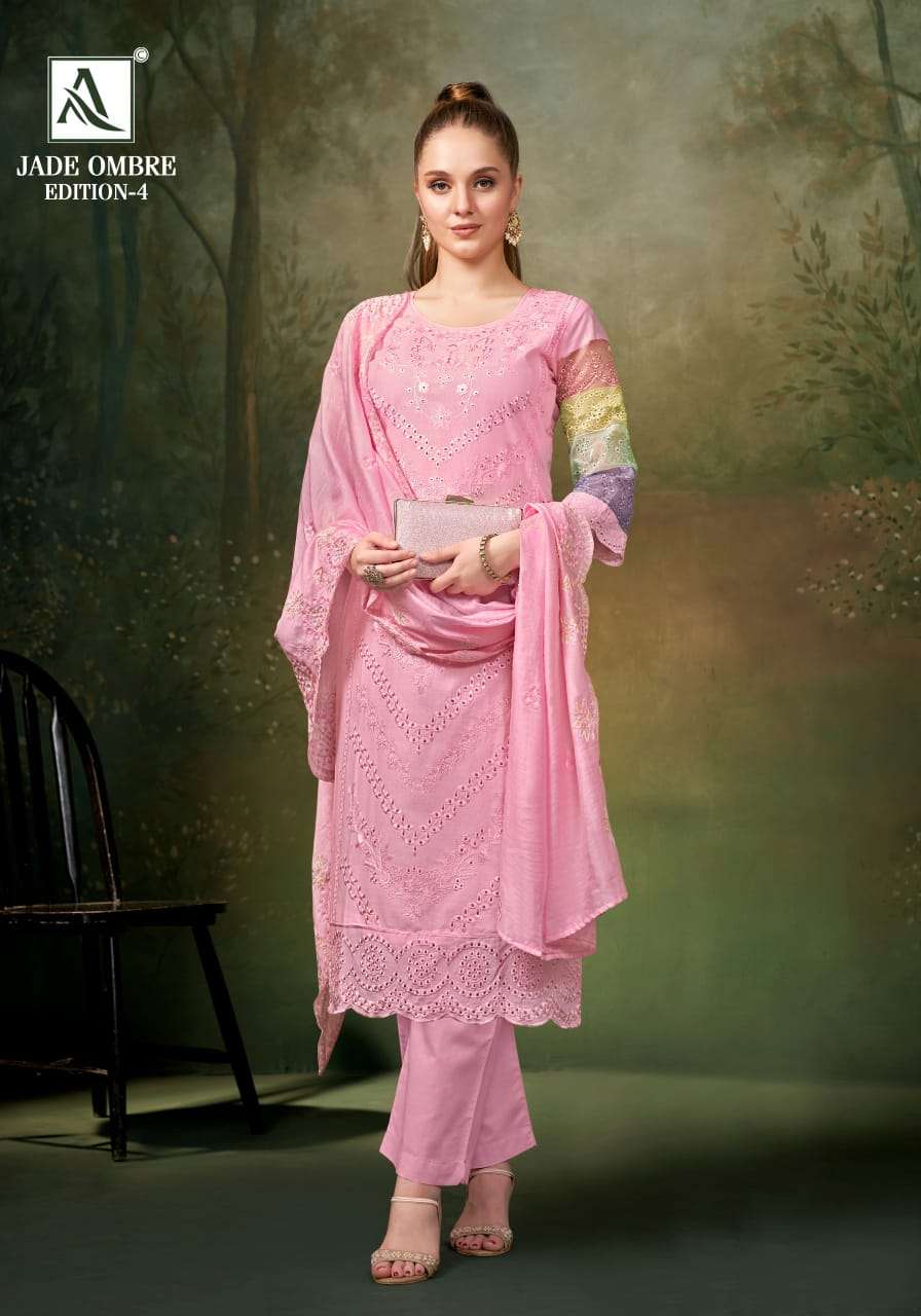 Alok Suit Jade Ombre Vol - 04 Cambric Lawn Pakistani Suit - Amrah Wholesale