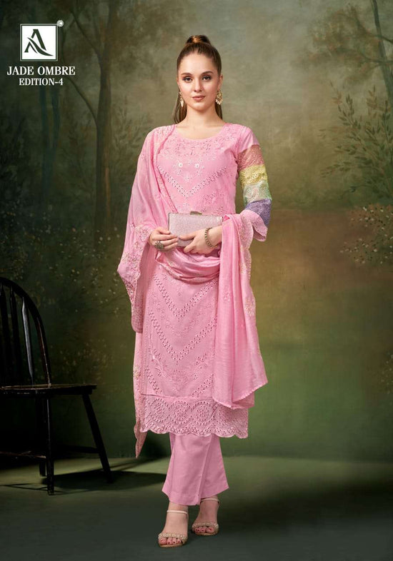 Alok Suit Jade Ombre Vol - 04 Cambric Lawn Pakistani Suit - Amrah Wholesale