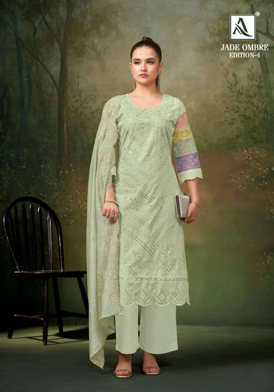 Alok Suit Jade Ombre Vol - 04 Cambric Lawn Pakistani Suit - Amrah Wholesale