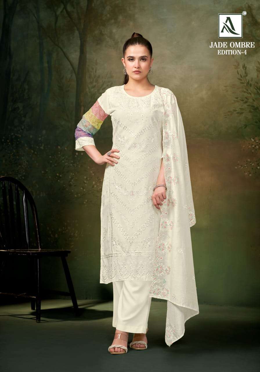 Alok Suit Jade Ombre Vol - 04 Cambric Lawn Pakistani Suit - Amrah Wholesale