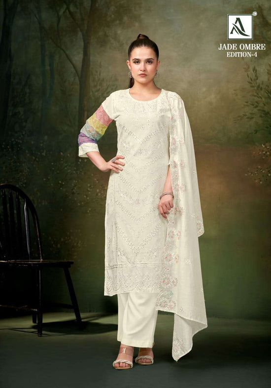 Alok Suit Jade Ombre Vol - 04 Cambric Lawn Pakistani Suit - Amrah Wholesale