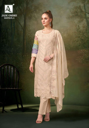 Alok Suit Jade Ombre Vol - 04 Cambric Lawn Pakistani Suit - Amrah Wholesale