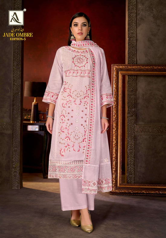 ALOK SUIT Jade Ombre Vol-5 Cambric Printed Semi Stitched Pakistani Suit