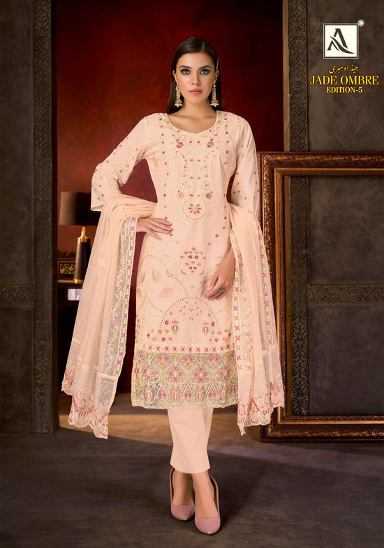 ALOK SUIT Jade Ombre Vol-5 Cambric Printed Semi Stitched Pakistani Suit